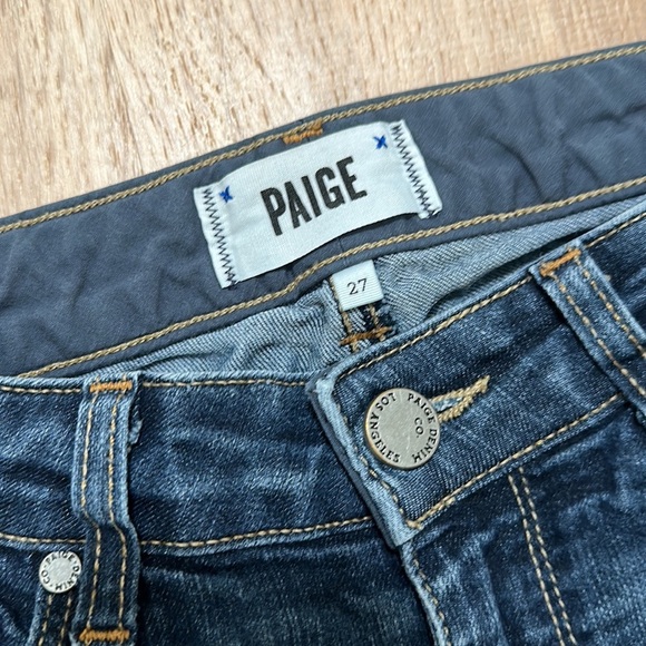 PAIGE | Skyline Straight Raw Hem Denim Jeans - Picture 3 of 4